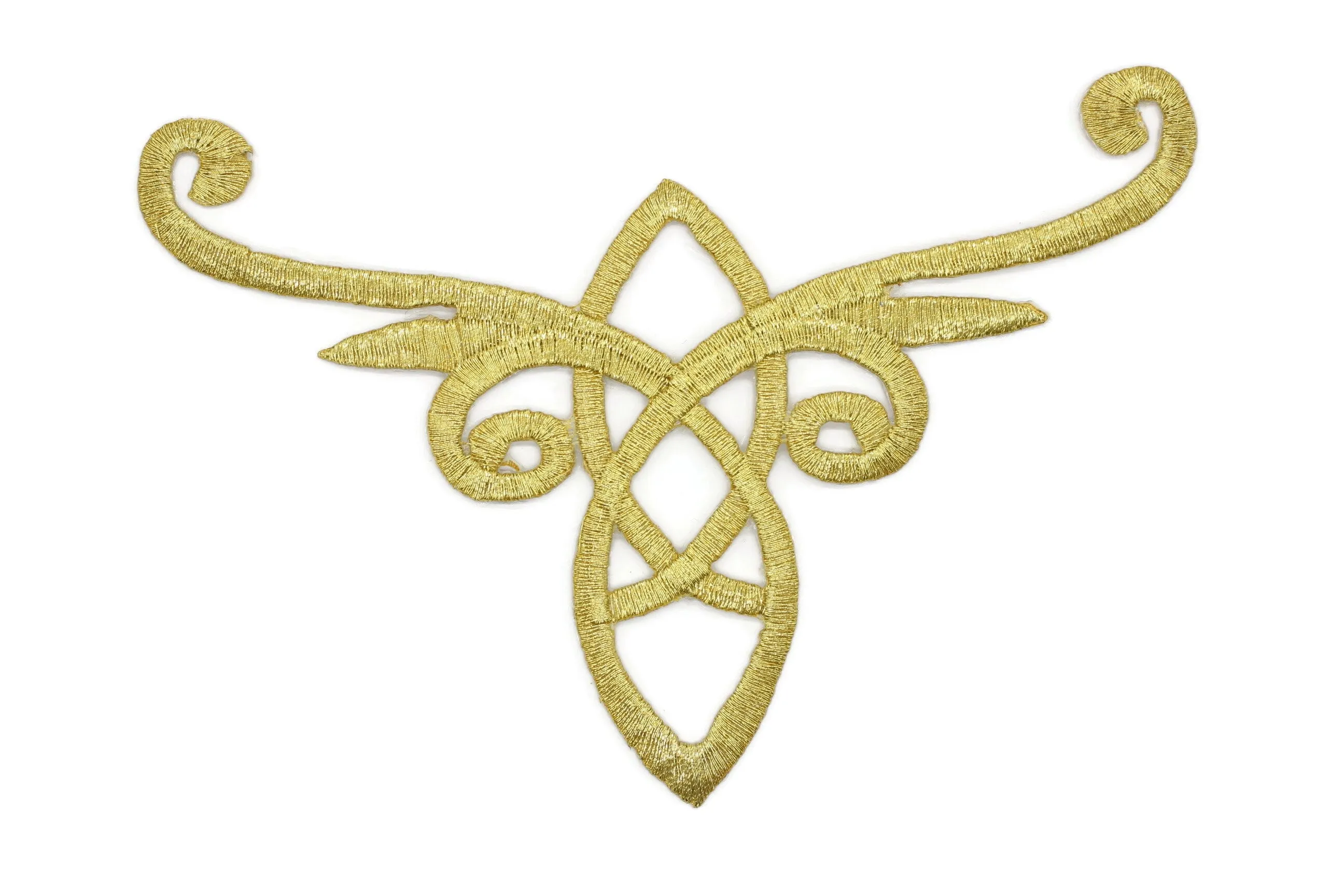 10 Pcs Gold Celtic Patch 5.3x3.2 Inches Iron On Patch Embroidery,  Celtic Custom Patch, High Quality Sew On Badge for Denim, Sew On Patch