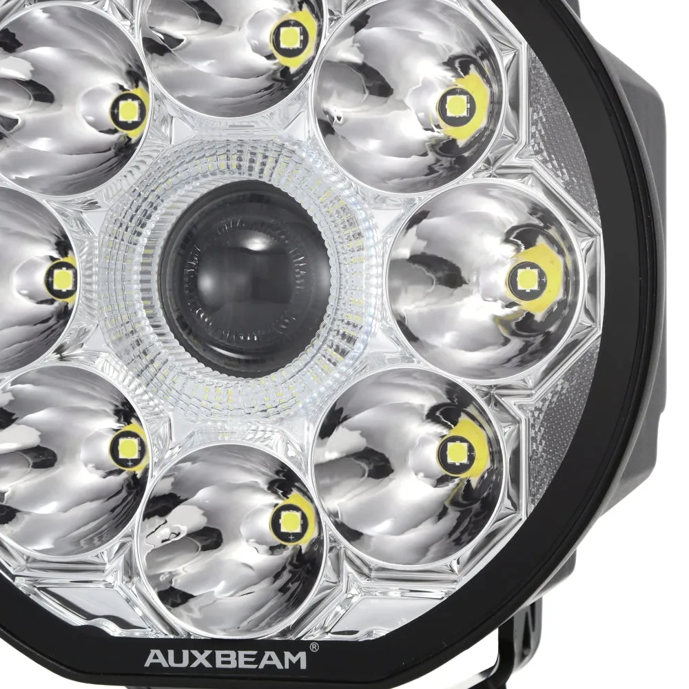 360-Ultra Series 6 Inch 132W Led Spot Driving Light Off Road Lights | White DRL & Amber Light