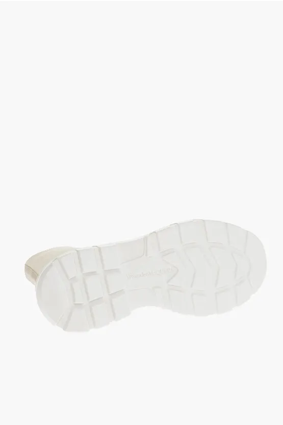Alexander McQueen Leather High-Top Sneakers With Platform Soles