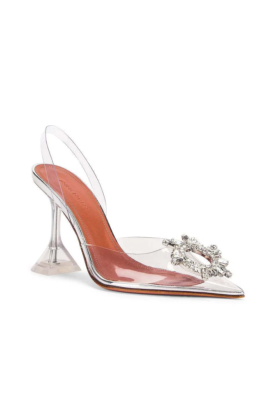 Amina Muaddi Begum Glass shoes, Transparent color