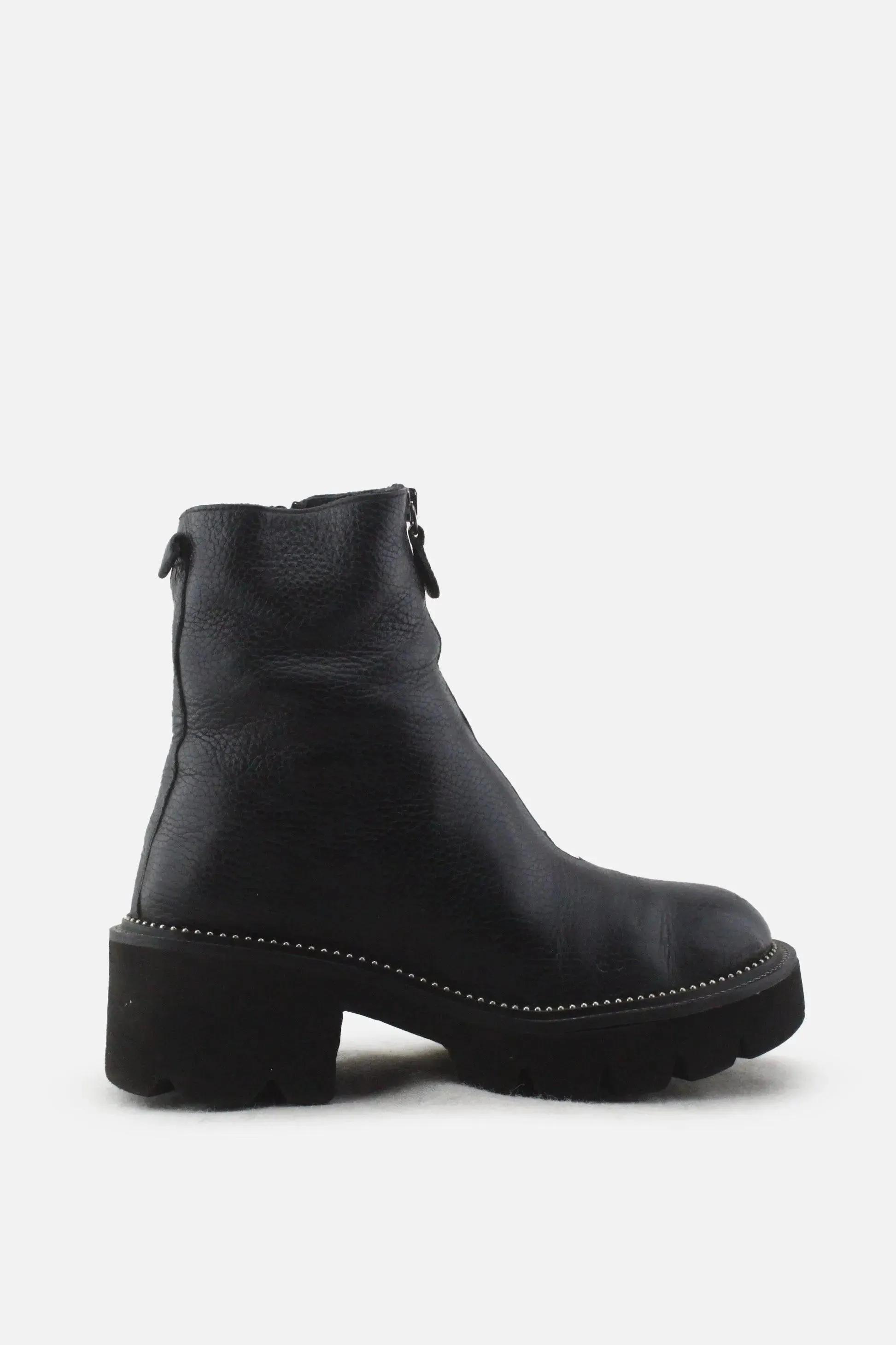Badura Zipper Combat Ankle Boots |100% Authentic Leather