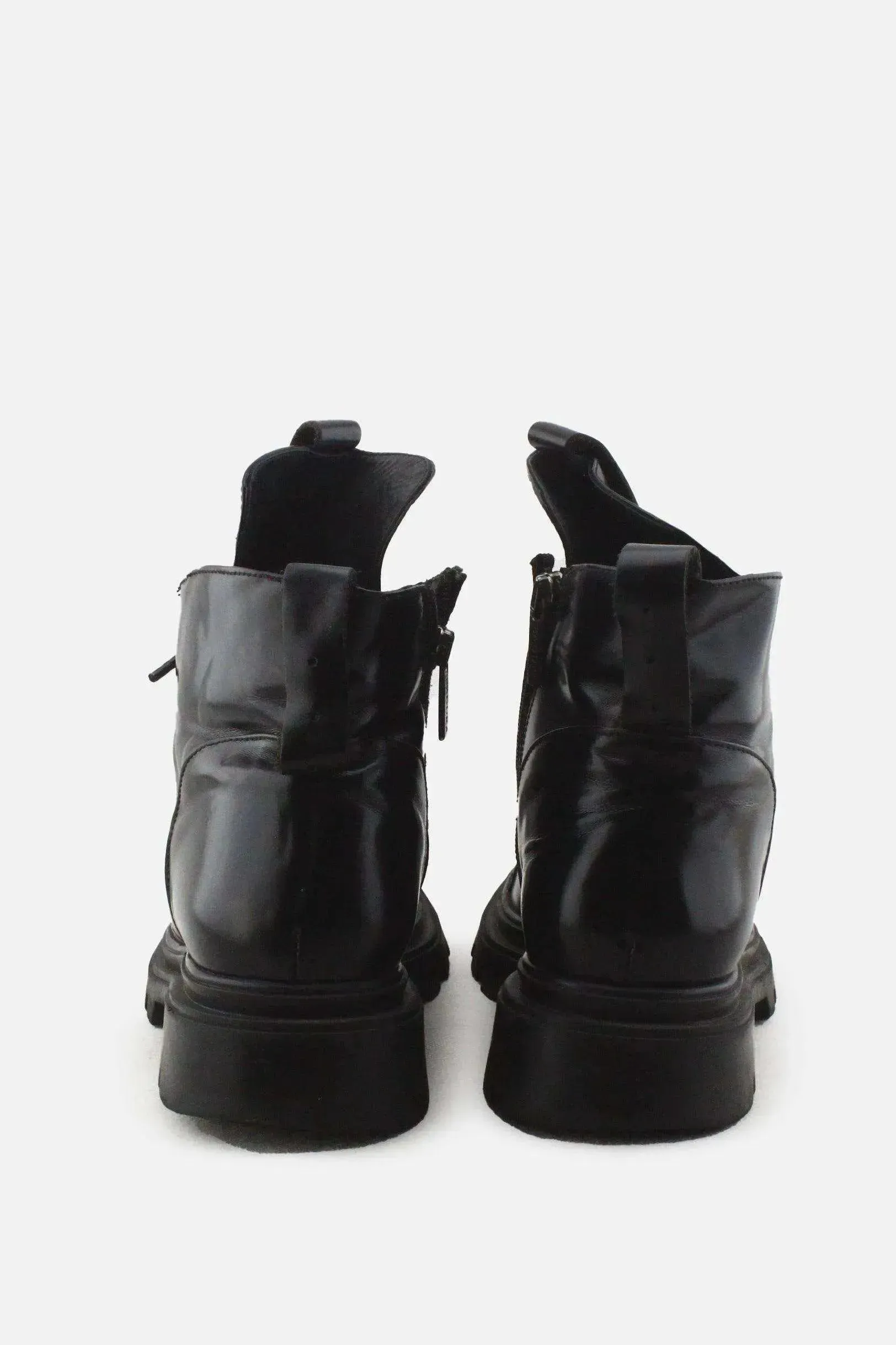 Badura Zipper Laces Combat Ankle Boots |100% Authentic Leather