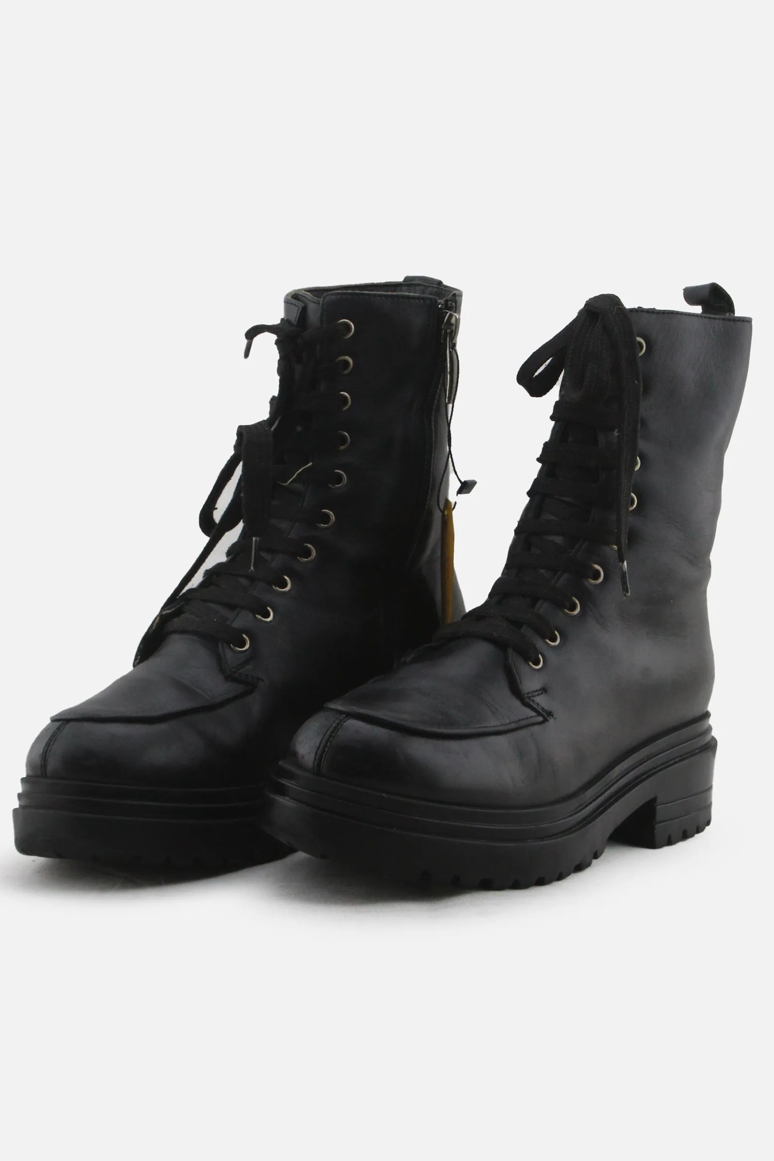 Badura Zipper Laces Combat Boots | 100% Authentic Leather