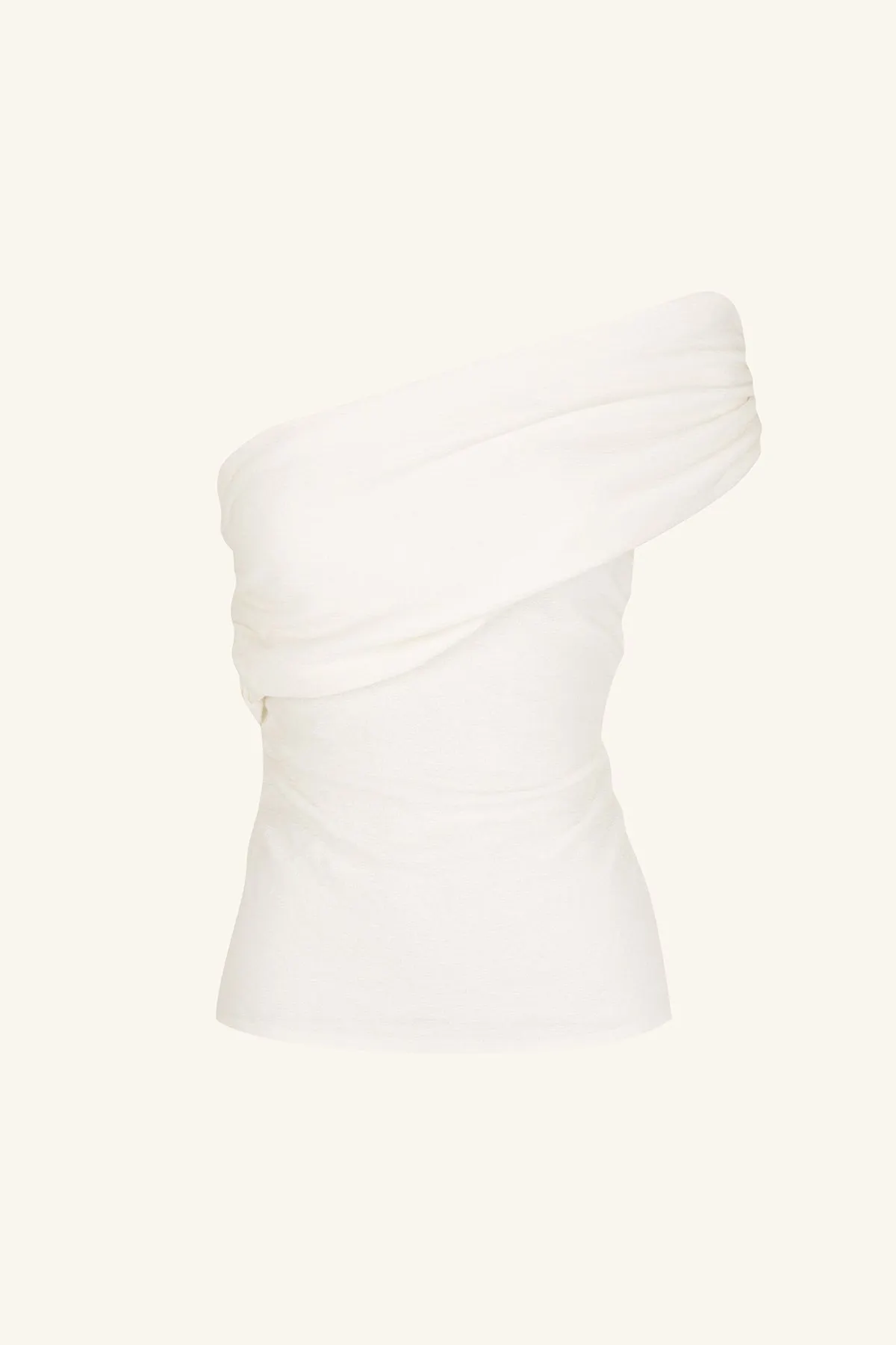 BEAU ONE SHOULDER TOP - IVORY