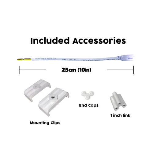 (CASE OF 25) Linkable LED T8 4ft 36w 4,377 Lumen FROSTED LENS (NO RF) V-Series w/Mounting Hardware
