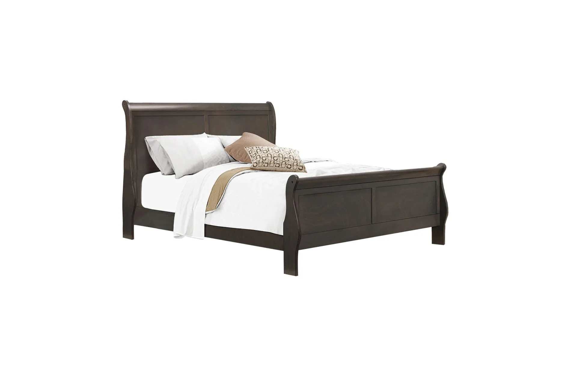 Coastal Grey Sleigh Bed