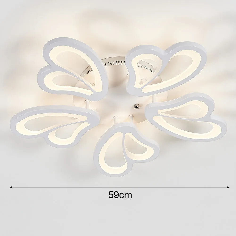 Contemporary Flower-Like LED Semi Flush Ceiling Light
