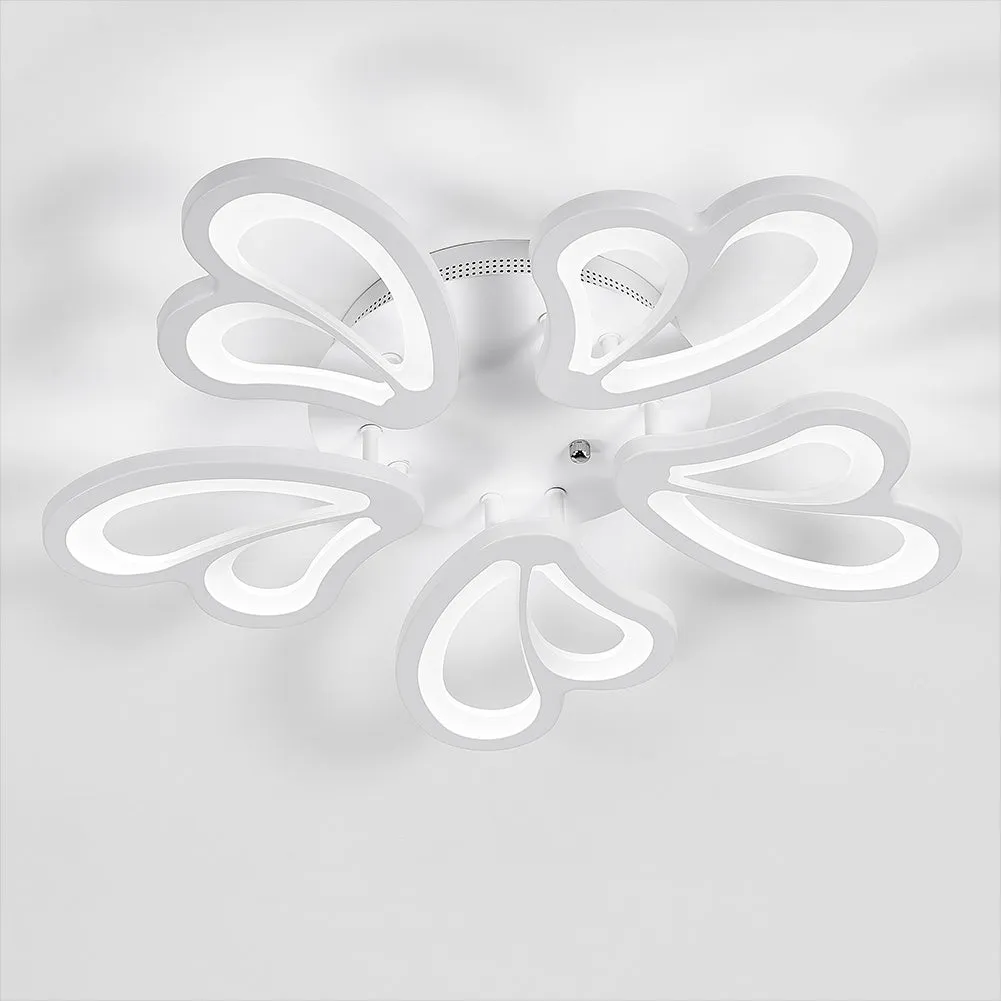 Contemporary Flower-Like LED Semi Flush Ceiling Light