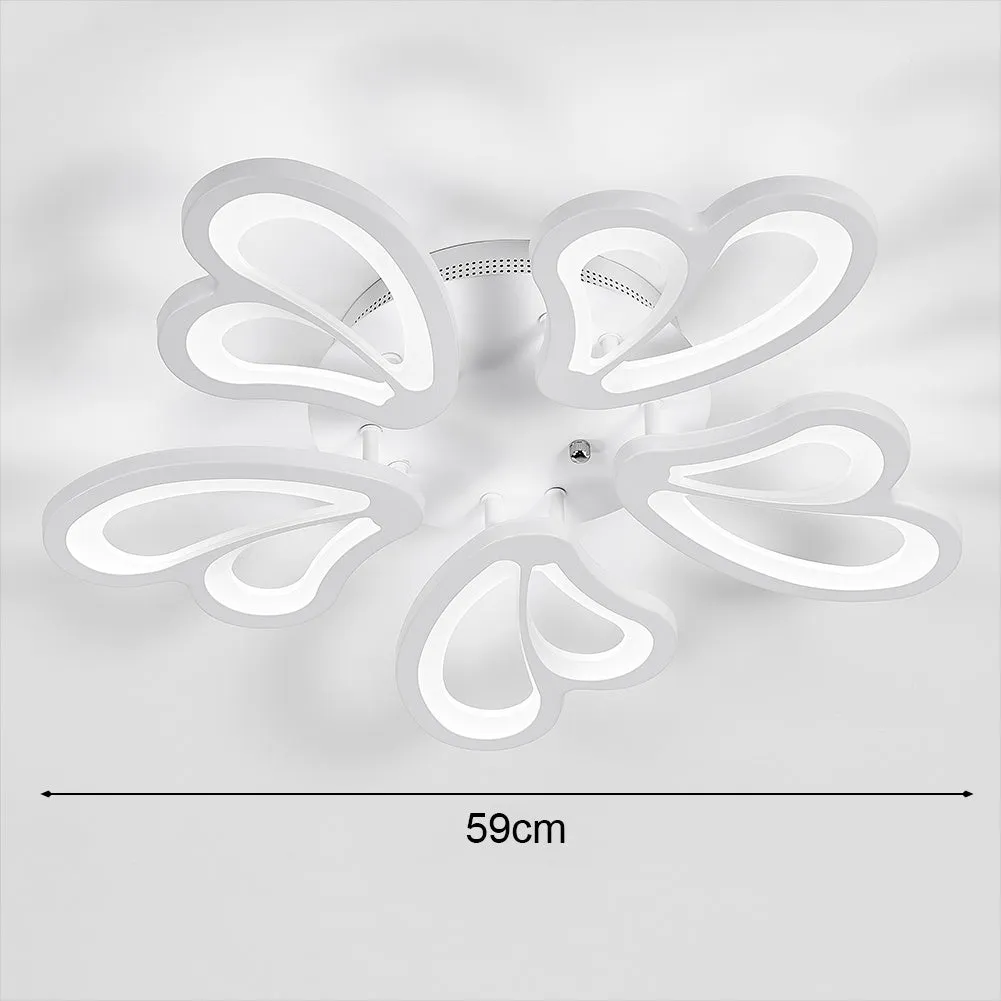 Contemporary Flower-Like LED Semi Flush Ceiling Light