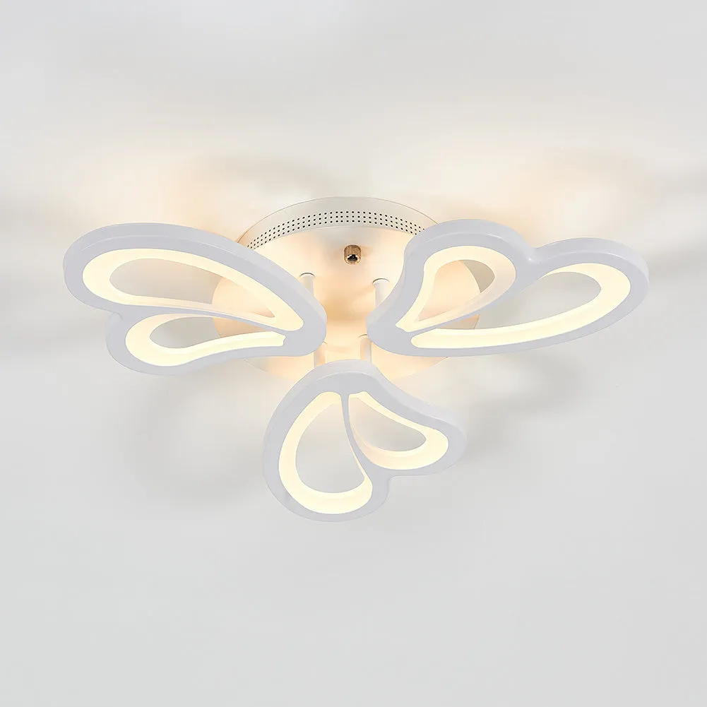 Contemporary Flower-Like LED Semi Flush Ceiling Light