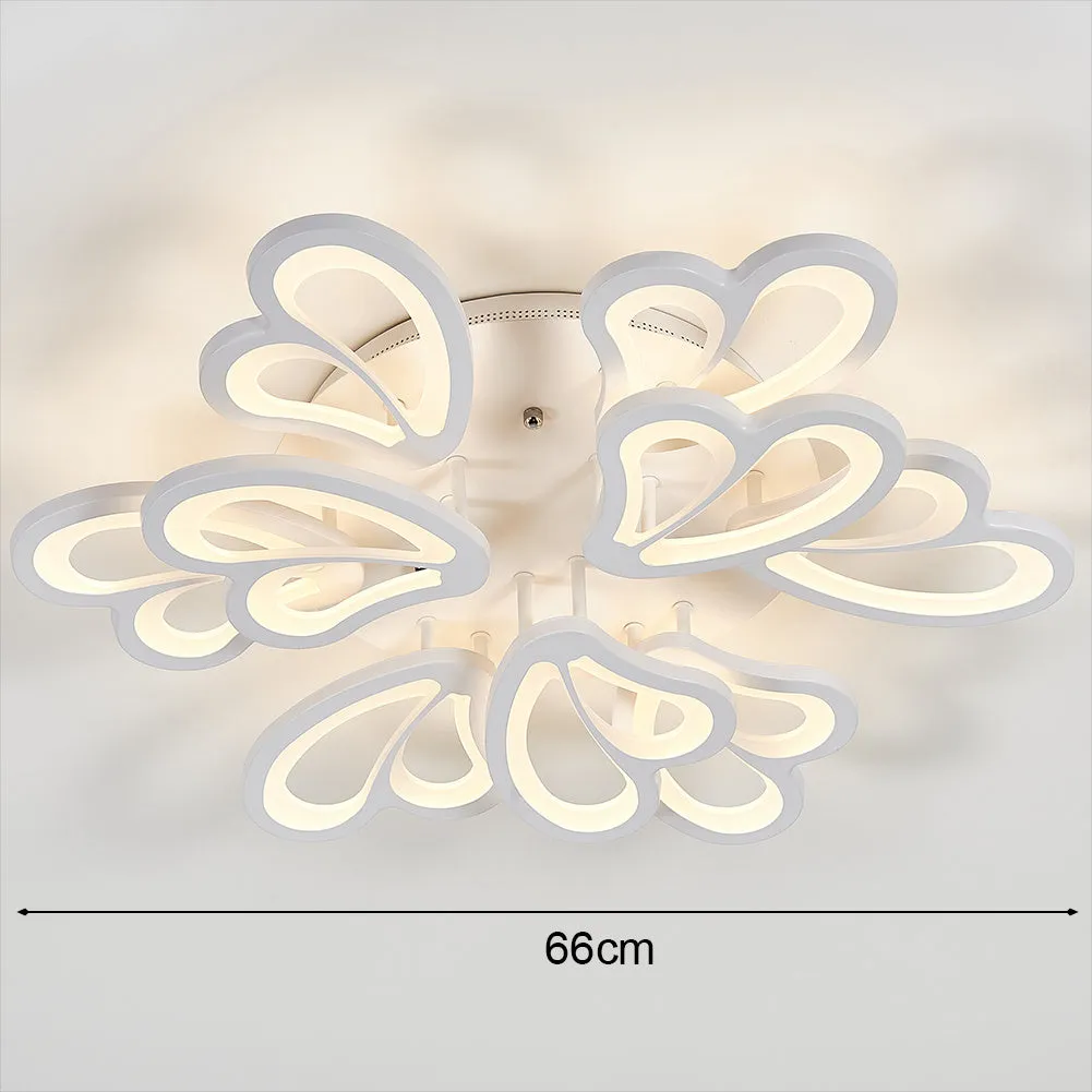 Contemporary Flower-Like LED Semi Flush Ceiling Light