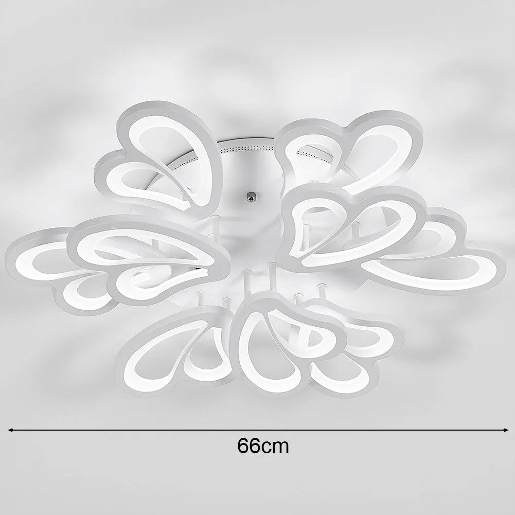 Contemporary Flower-Like LED Semi Flush Ceiling Light