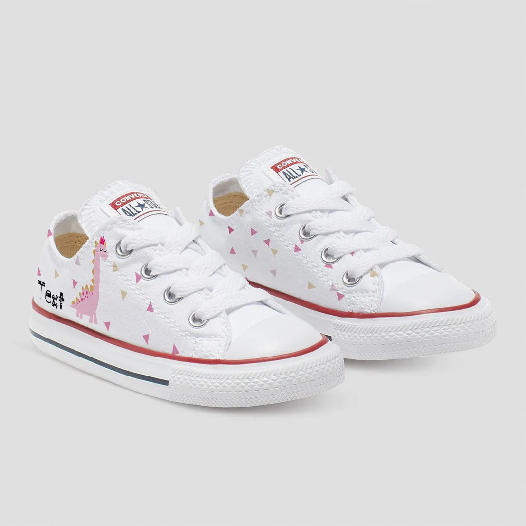 Dinosaur Princess Custom Converse