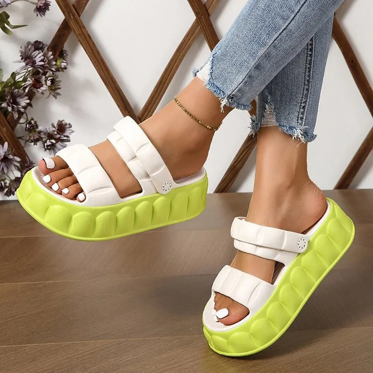 EVA Contrast Platform Sandals