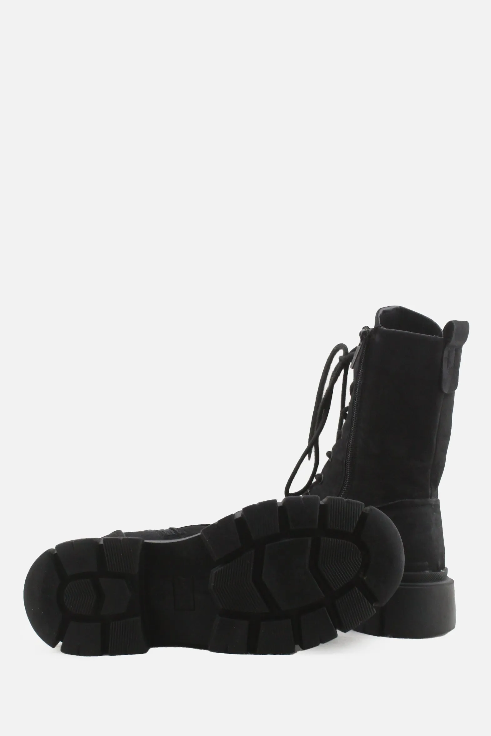 Jenny Fairy Zipper Laces Combat Boots | Suede