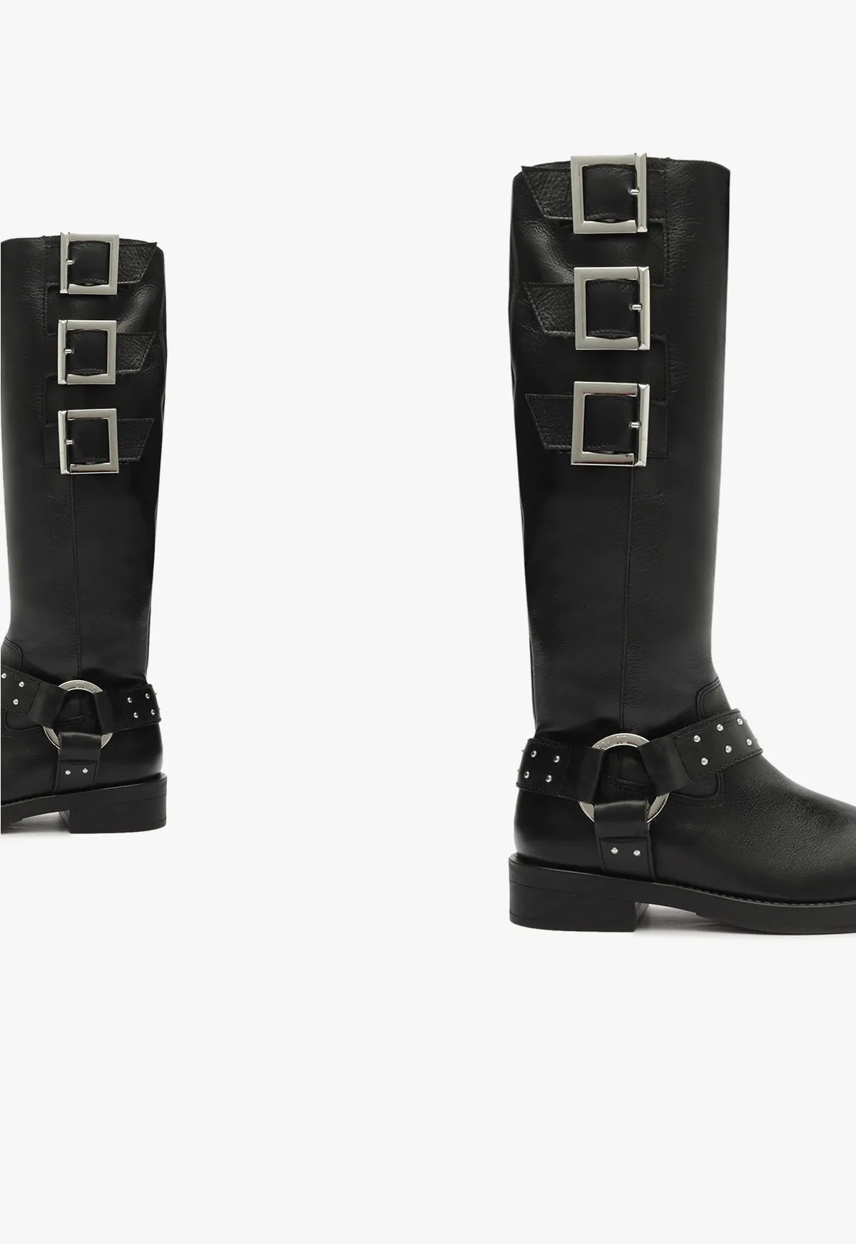 Luccia Buckle Graxo Leather Boot