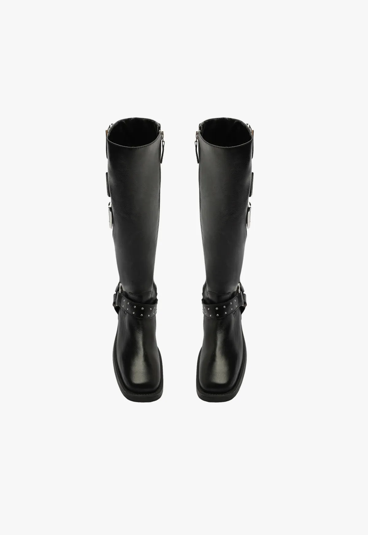 Luccia Buckle Graxo Leather Boot
