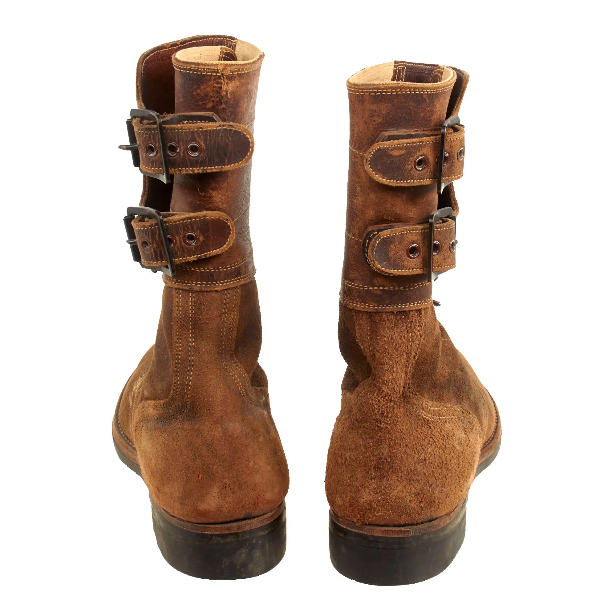 Original U.S. WWII / Korean War M-1943 Double Buckle Combat Service Boots - Matched Size 10