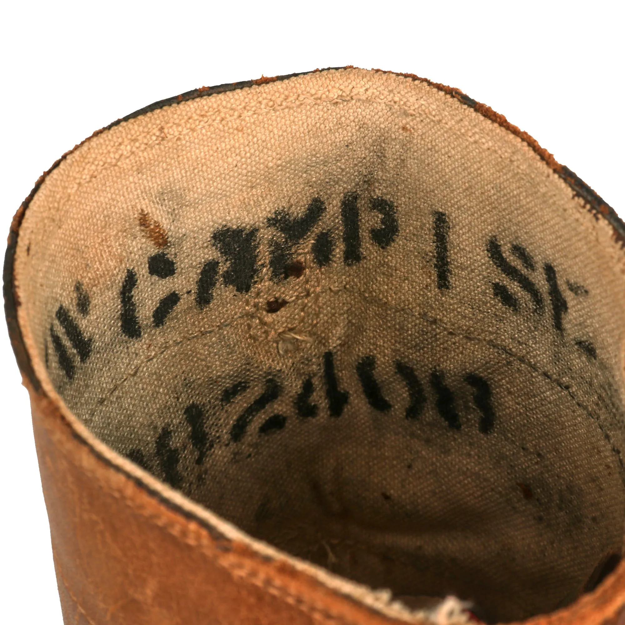 Original U.S. WWII Named M1943 Double Buckle Combat Service Boots - Matched Size 7½