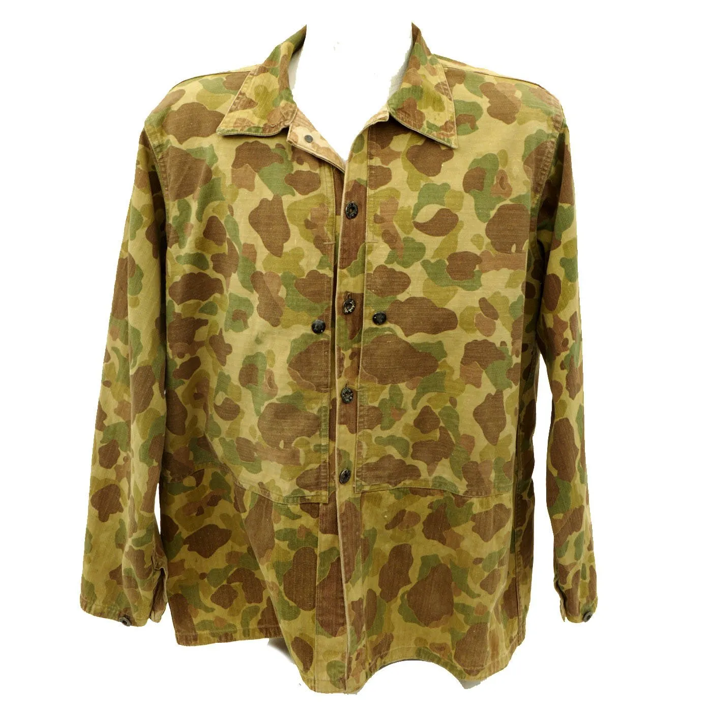 Original U.S. WWII USMC P44 Frogskin Reversible Camouflage HBT Shirt