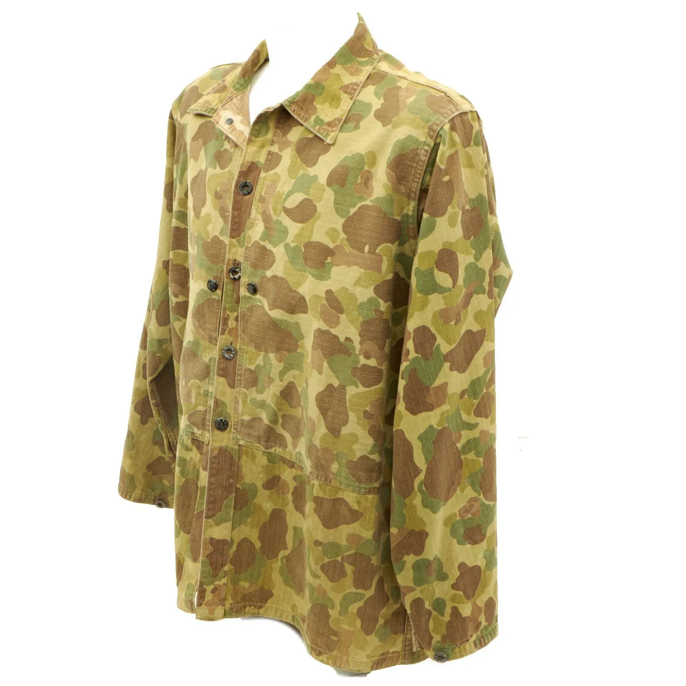 Original U.S. WWII USMC P44 Frogskin Reversible Camouflage HBT Shirt
