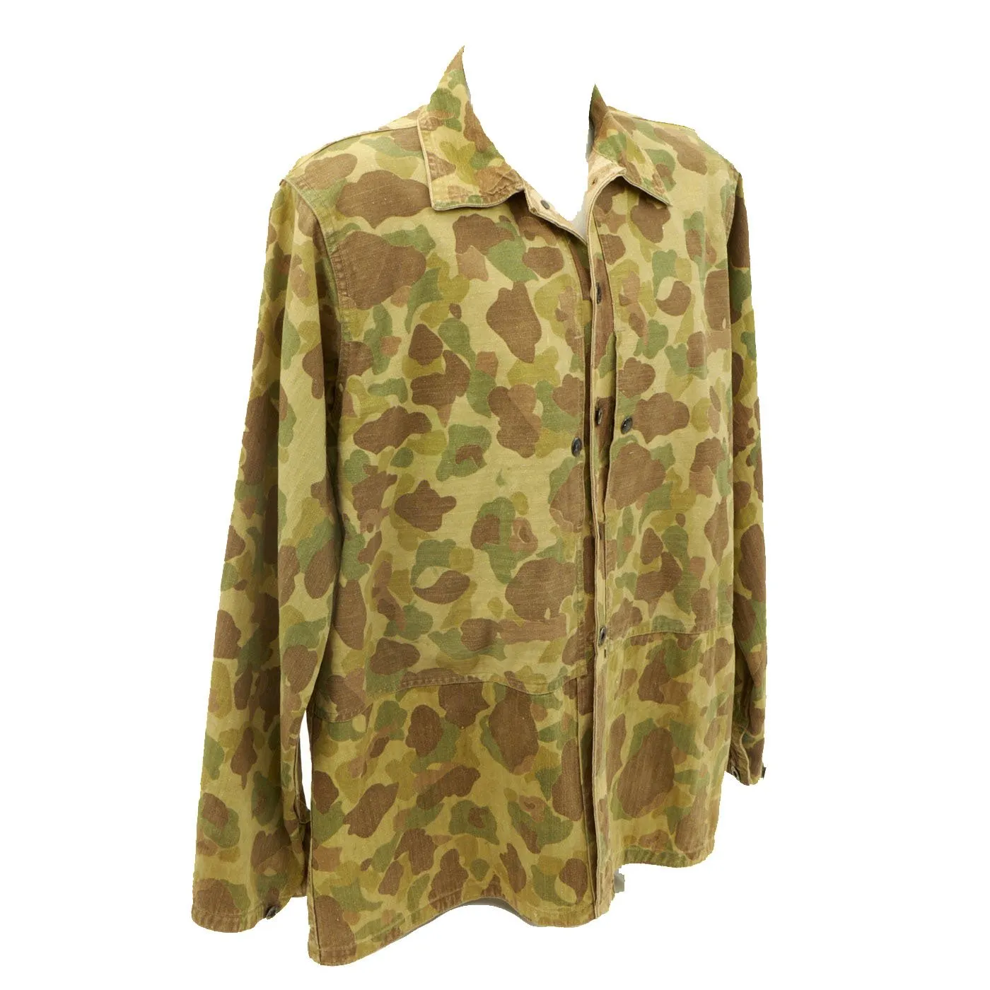Original U.S. WWII USMC P44 Frogskin Reversible Camouflage HBT Shirt