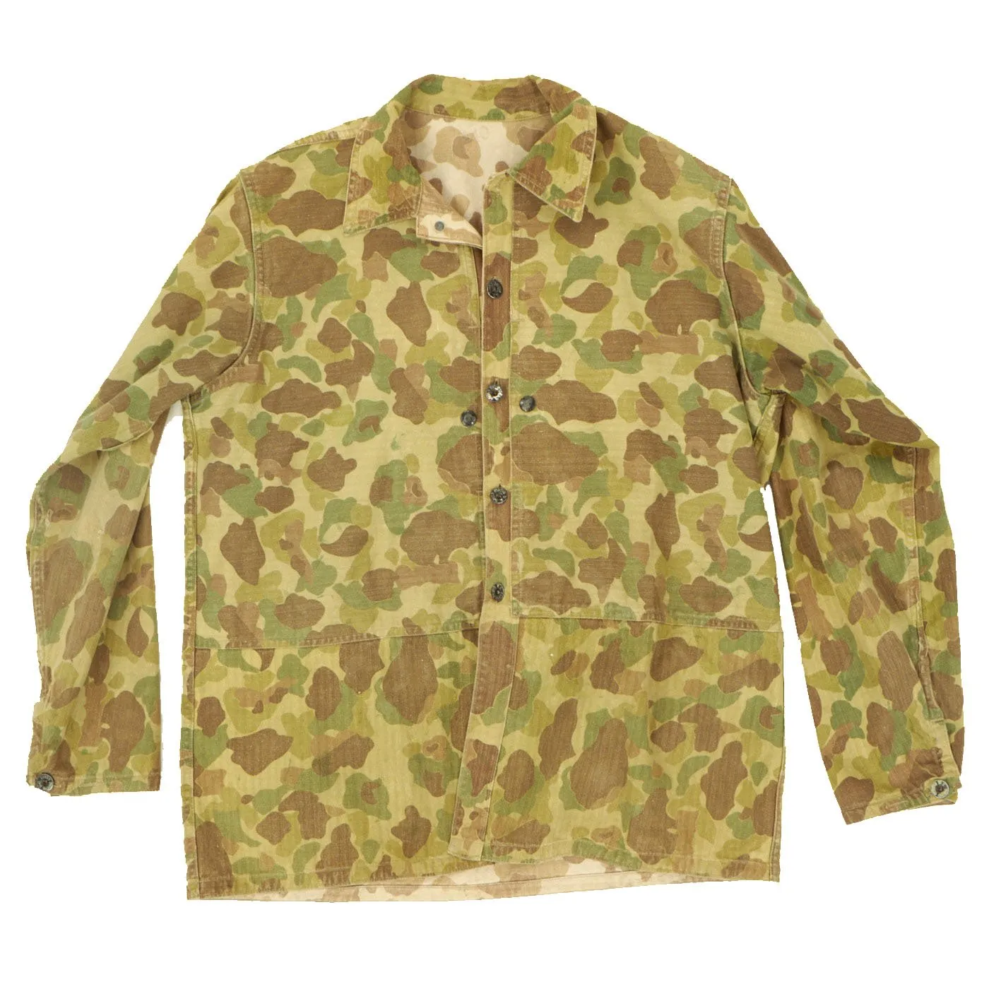 Original U.S. WWII USMC P44 Frogskin Reversible Camouflage HBT Shirt