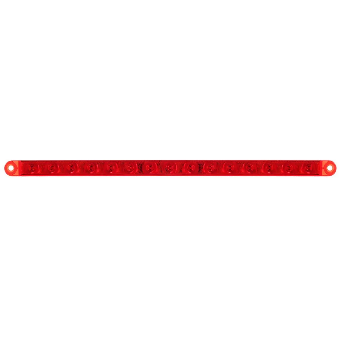 Partsam 2Pcs 12" 15 LED Red Led Trailer Truck Identification Light Bar Waterproof Sealed Thin Stop/Turn/Tail ID Marker Third 3rd Brake Light Strip bar for Trucks Trailers RV Surface Mount