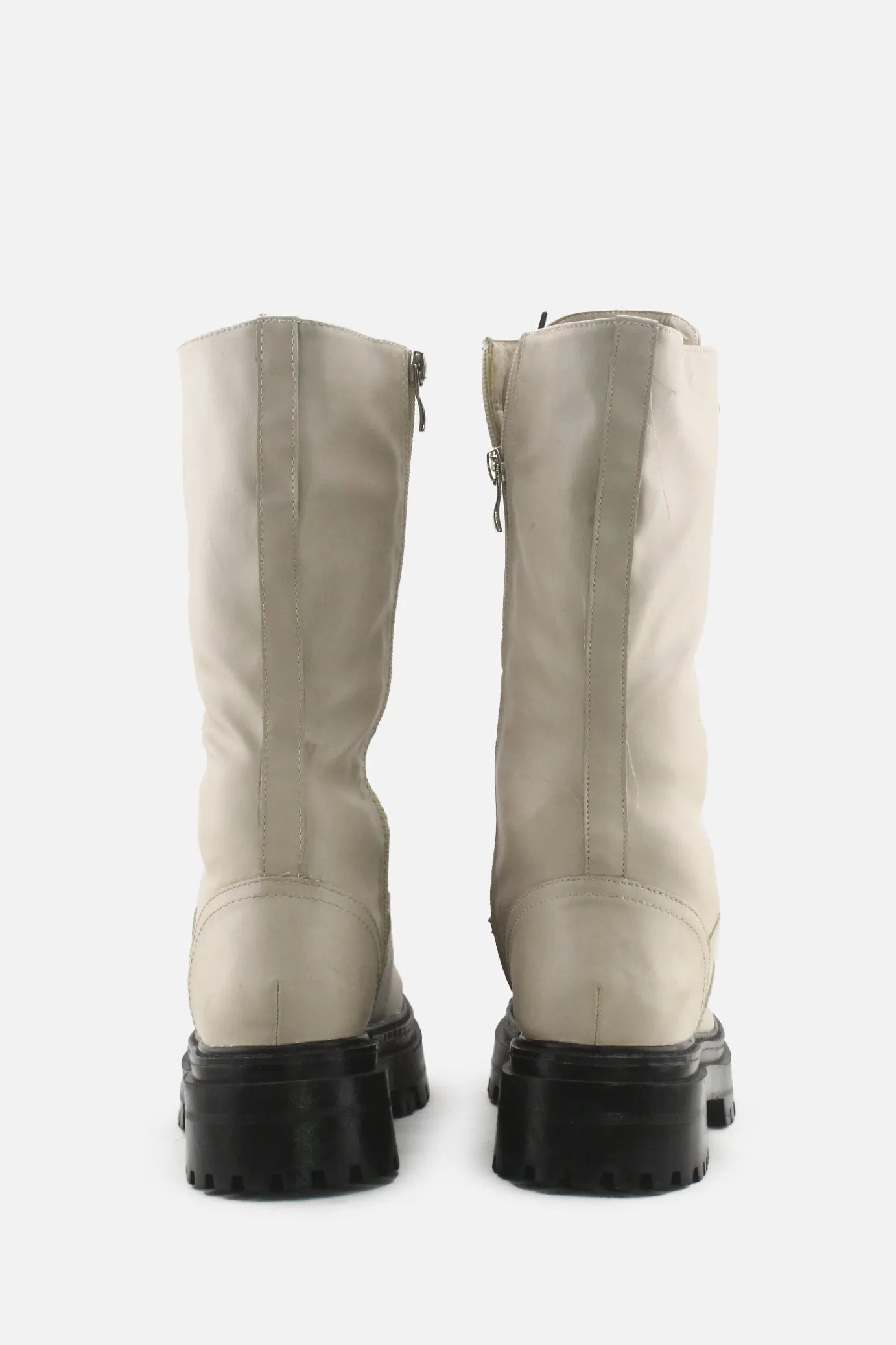 Pretty Little Things Zipper Laces Combat Boots | 100% Authentic Leather