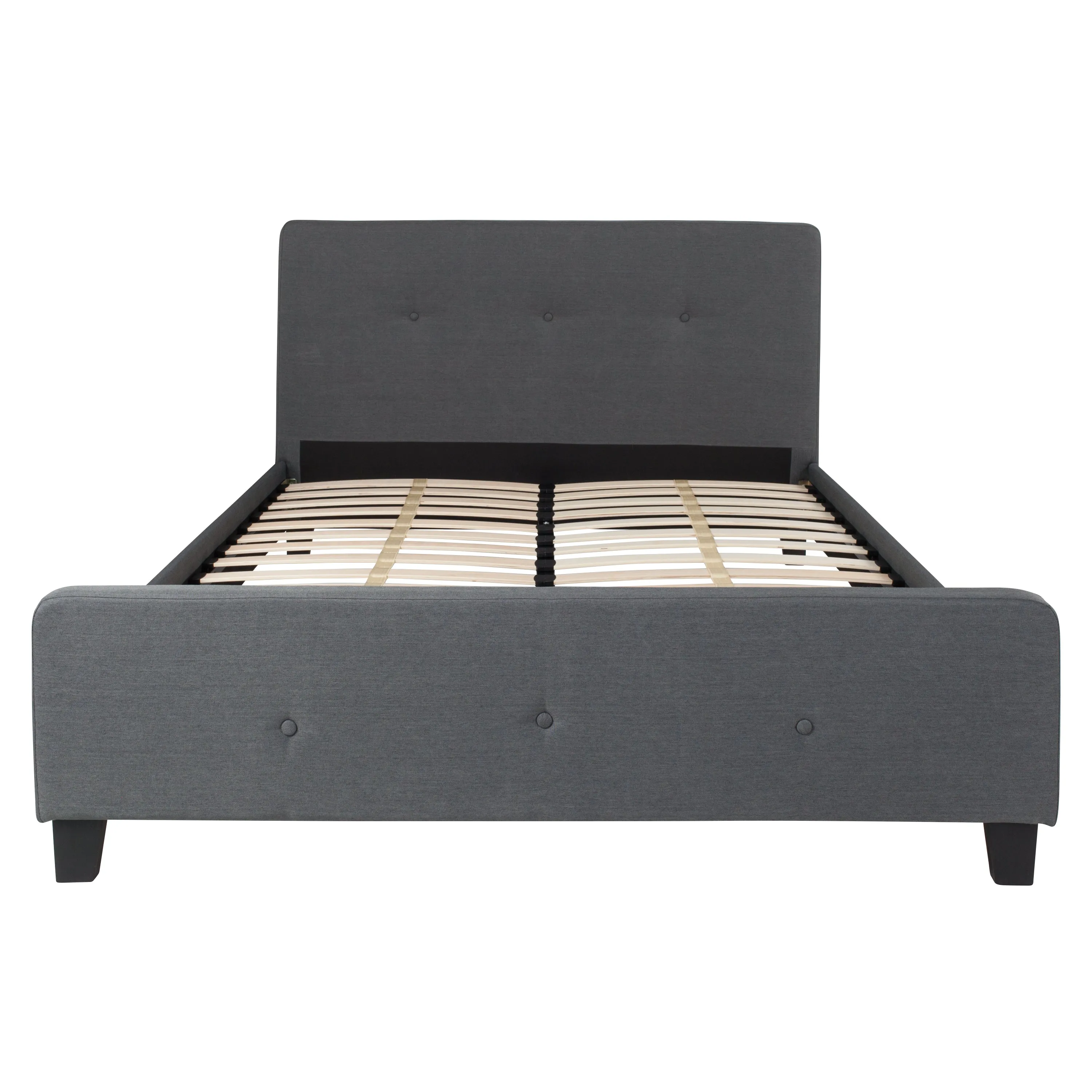 Queen Platform Bed-Dark Gray HG-31-GG