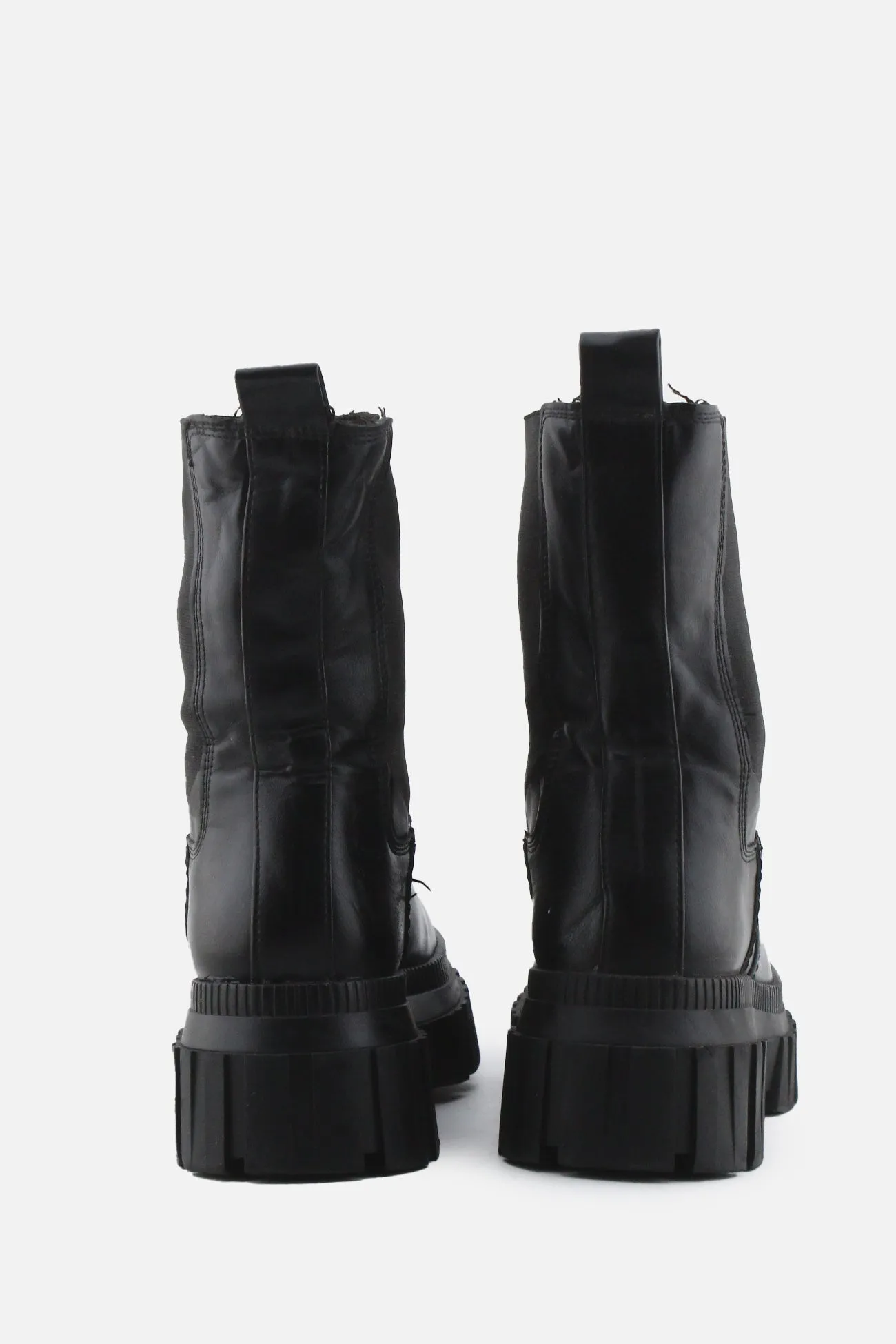 Stradivarius Stretchable Combat Boots | 100% Authentic Leather