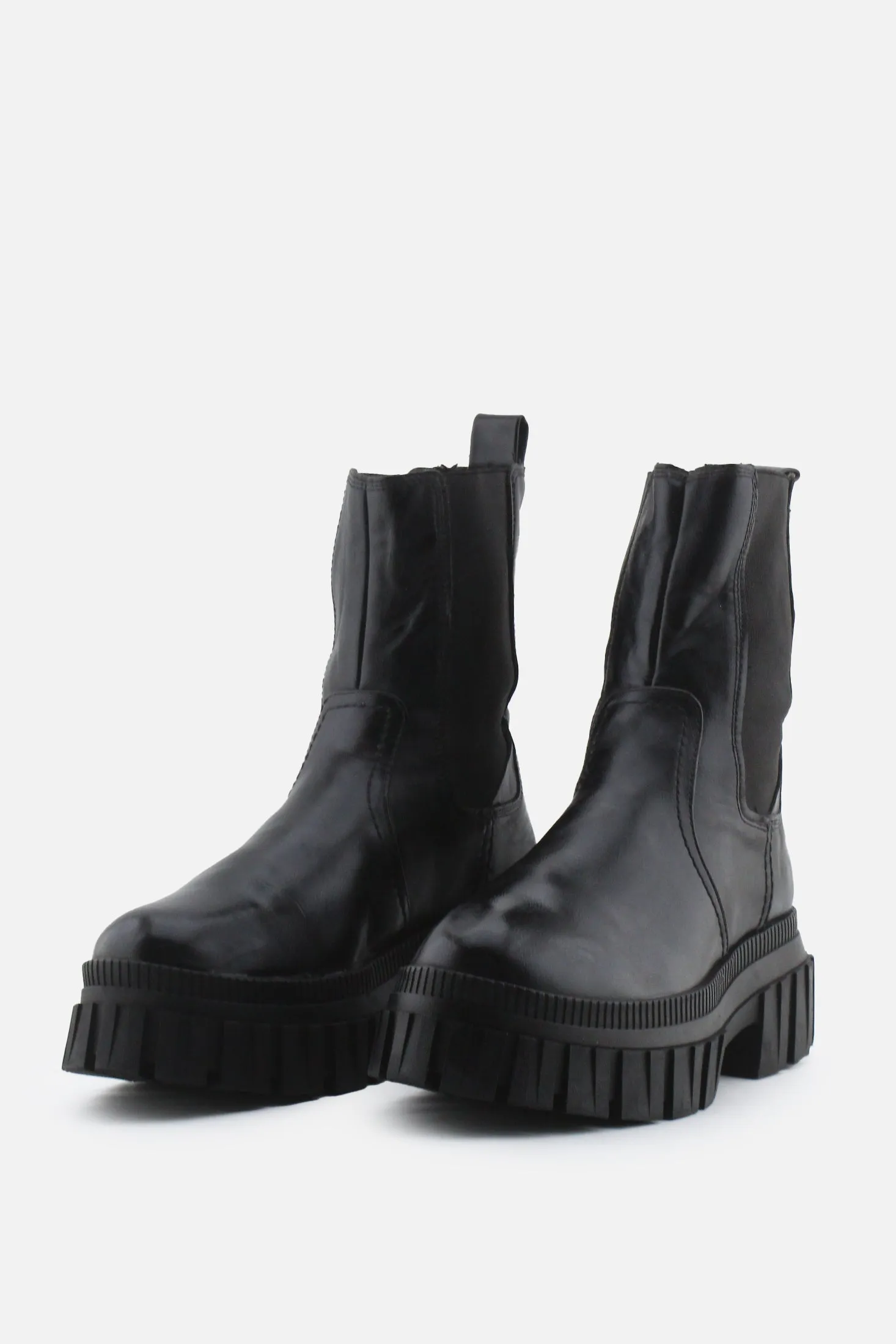 Stradivarius Stretchable Combat Boots | 100% Authentic Leather