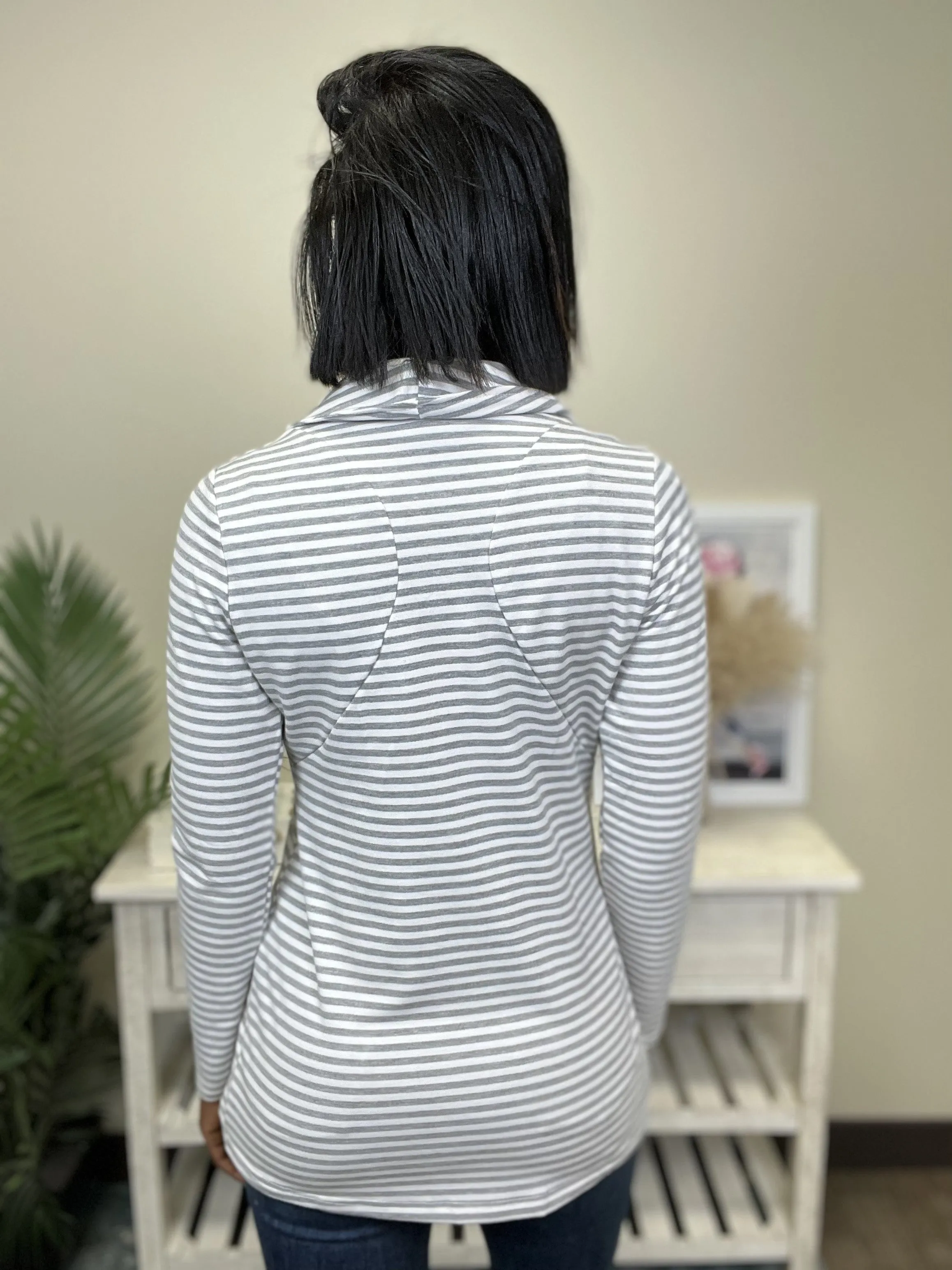 Striped Zip Up Jacket