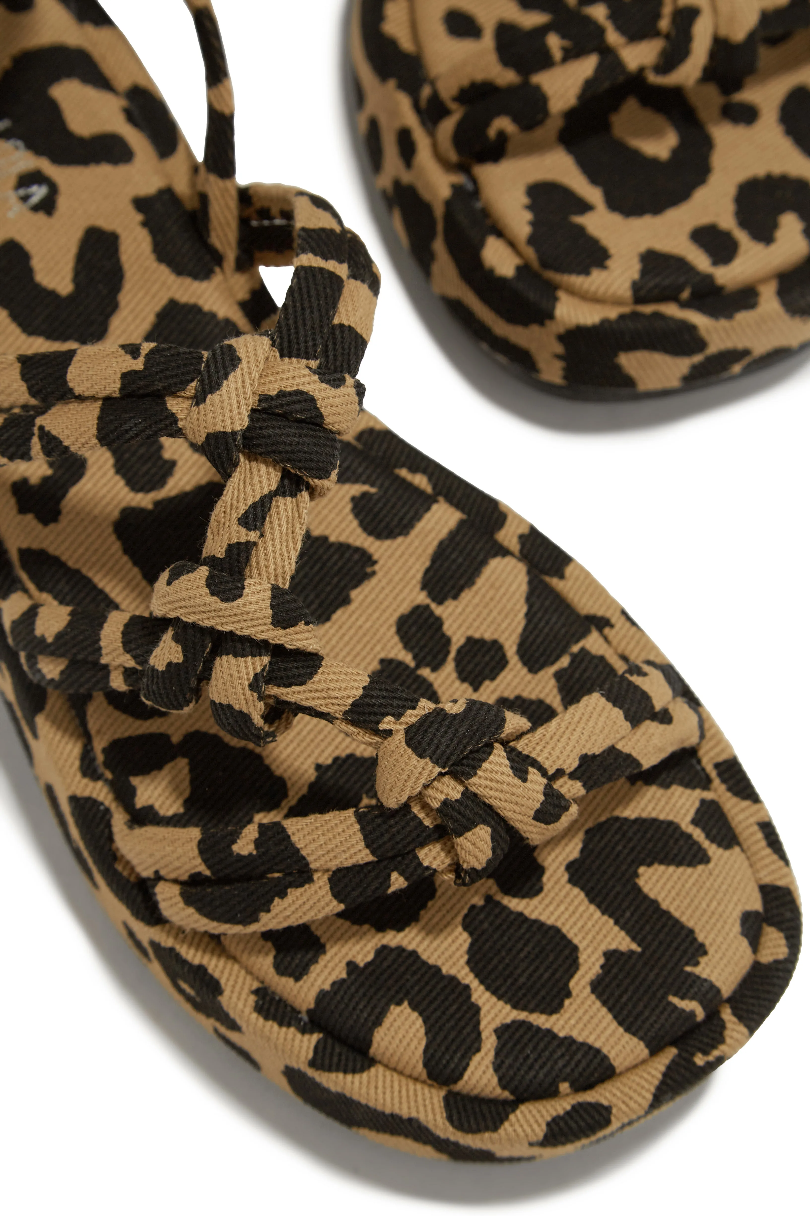 Sun Soaked Platform Sandals - Leopard