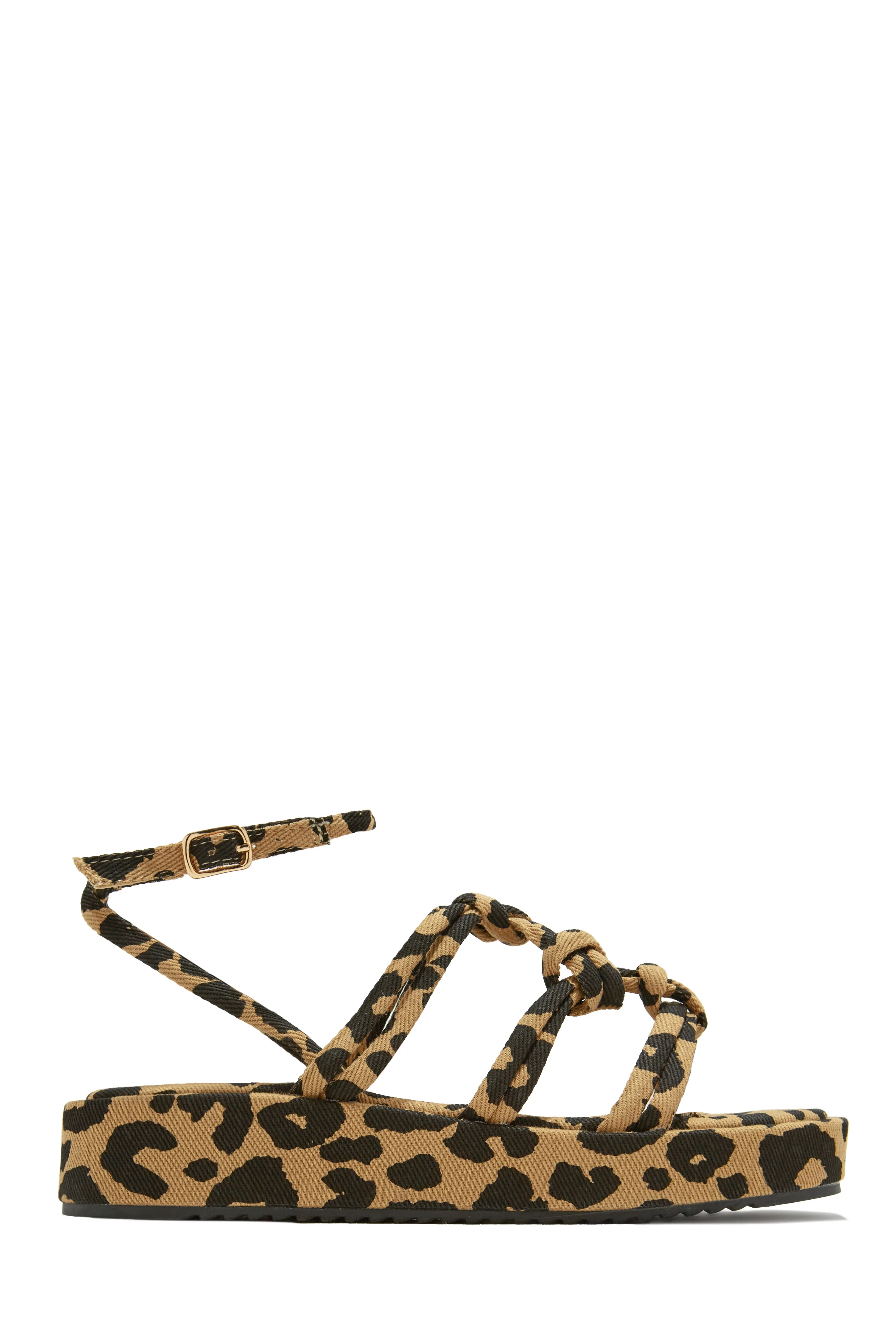 Sun Soaked Platform Sandals - Leopard