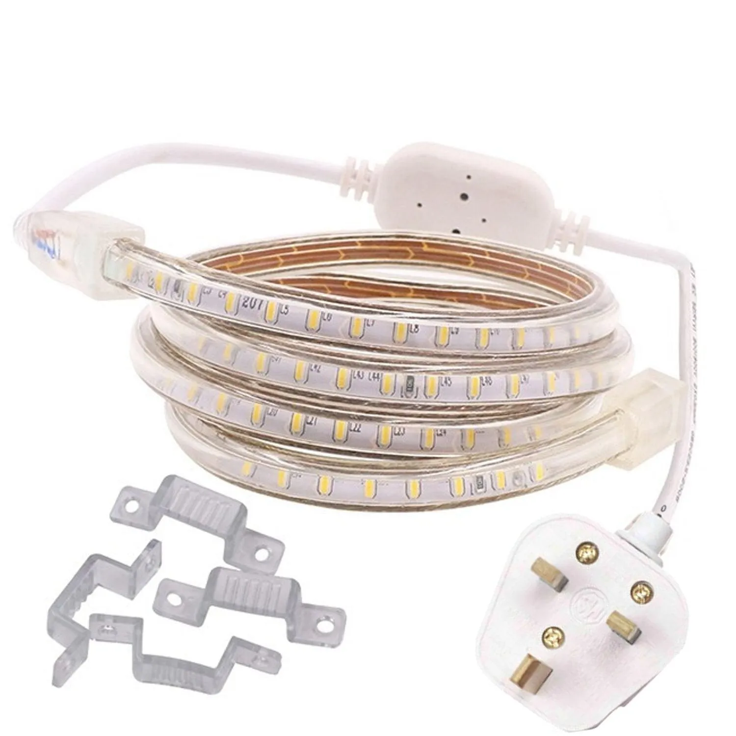 Warm White LED Strip Light 220V 240V 2835 IP65 Waterproof 120LED/m Full Kit