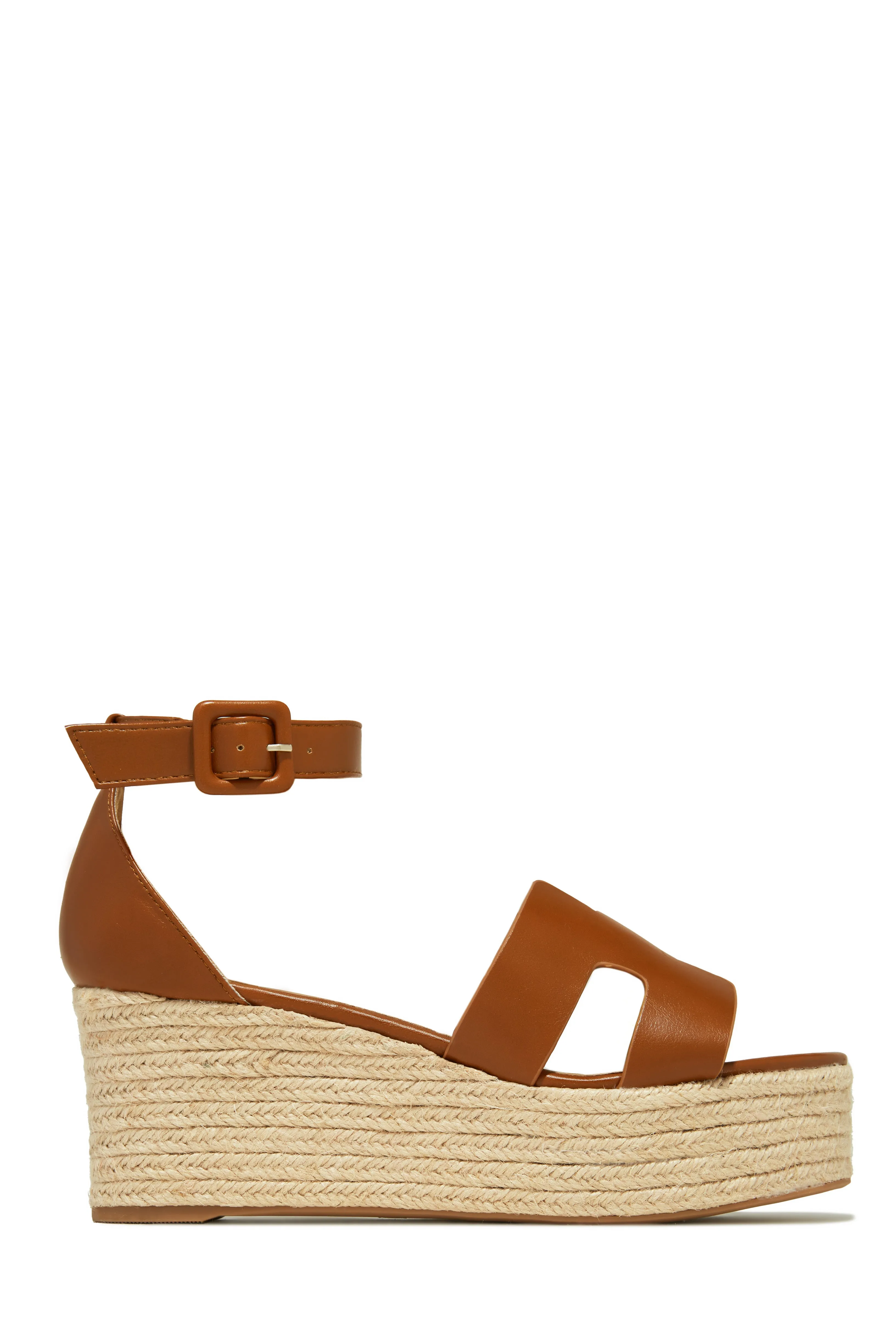 Weekend Cruise Espadrille Platform Sandals - Tan