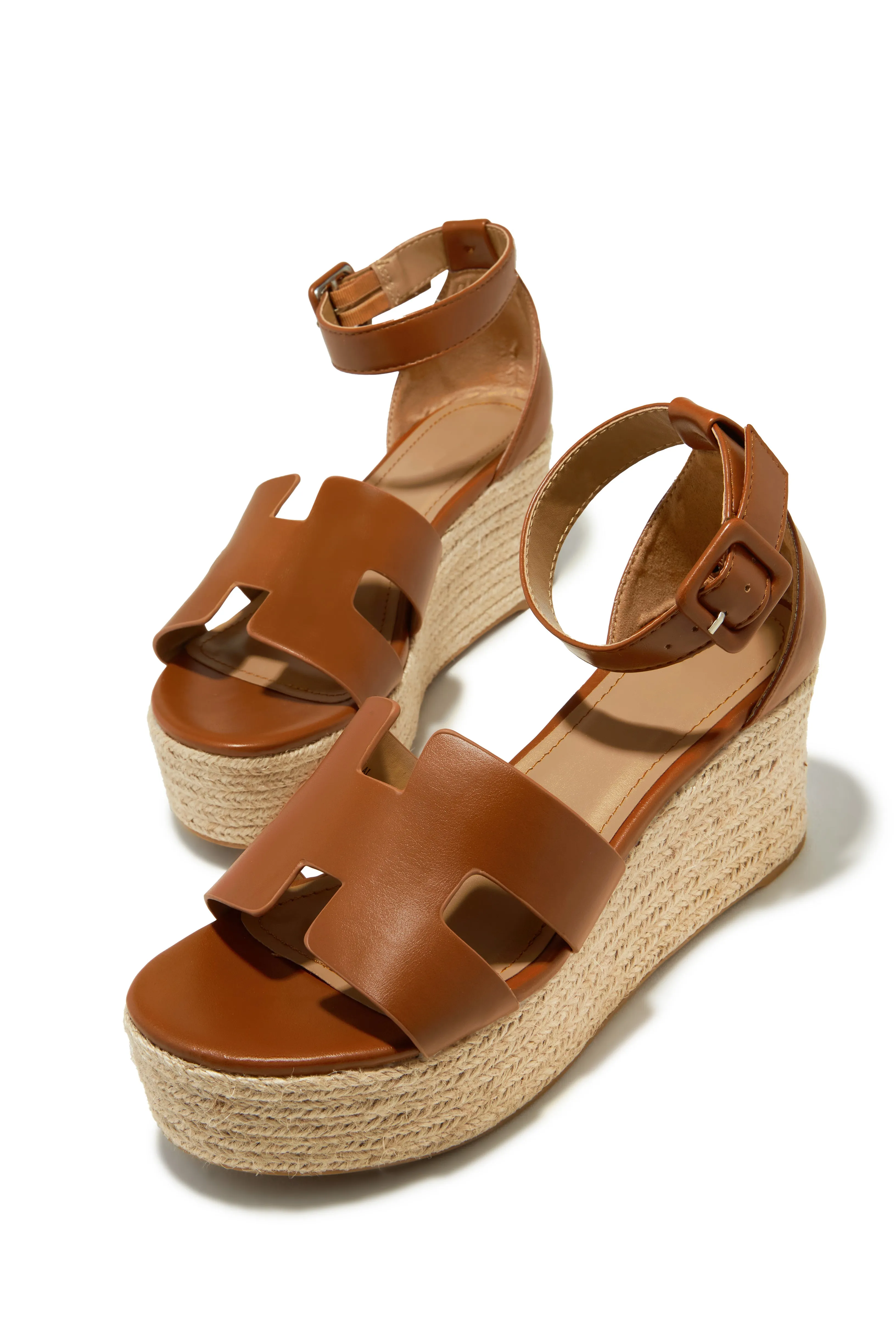 Weekend Cruise Espadrille Platform Sandals - Tan