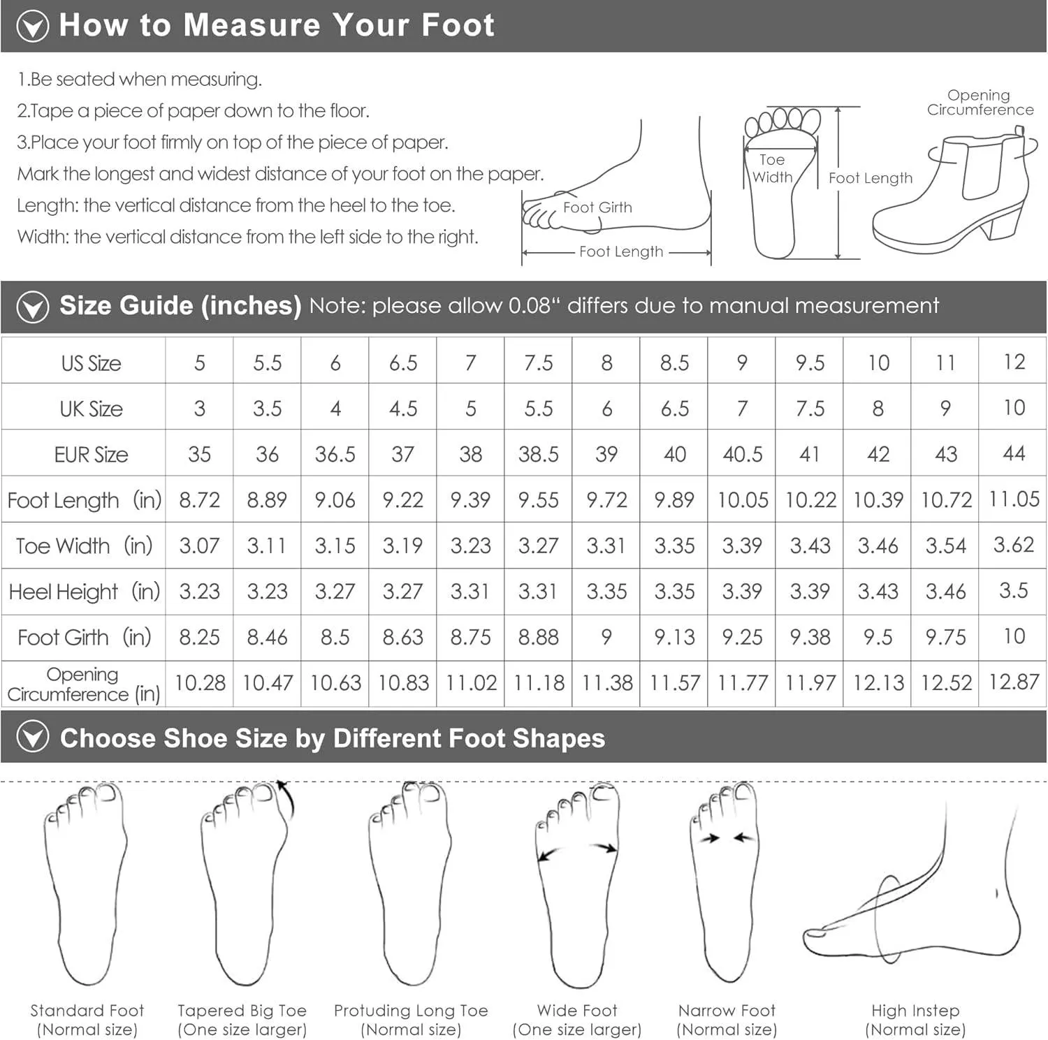 Women'S Chunky High Heel Ankle Boots Close Toe Fall Heeled Booties Shoes