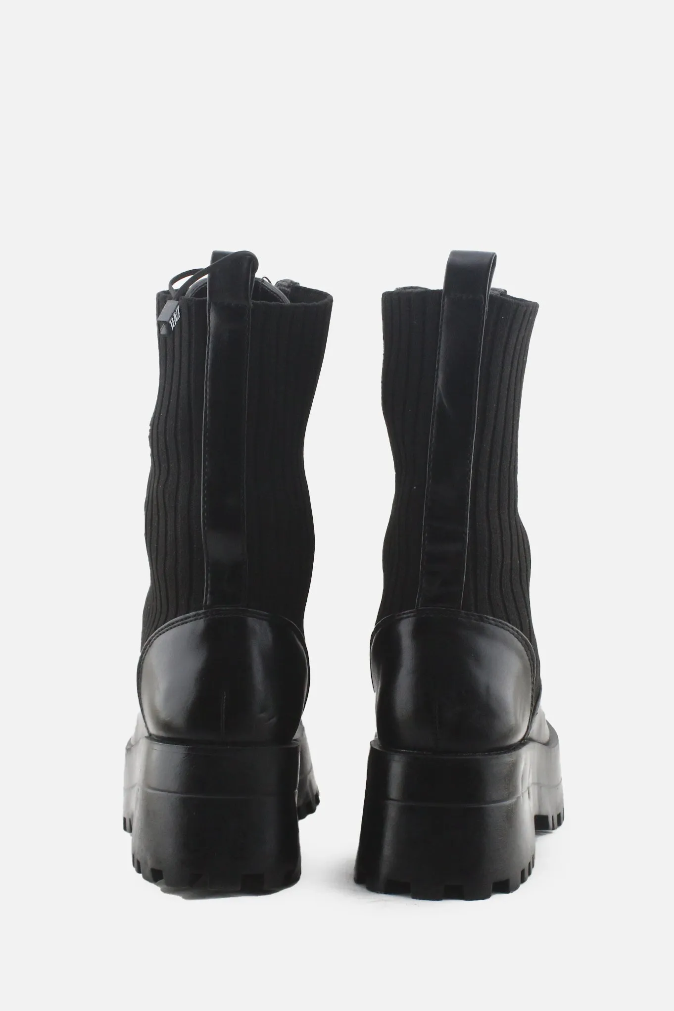 Zara Zipper Sock Boots | Textile